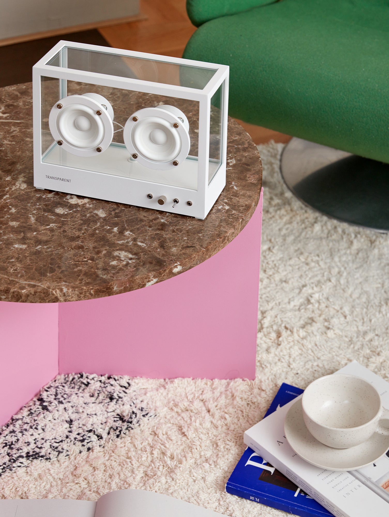 Small Transparent Speaker by Transparent - White