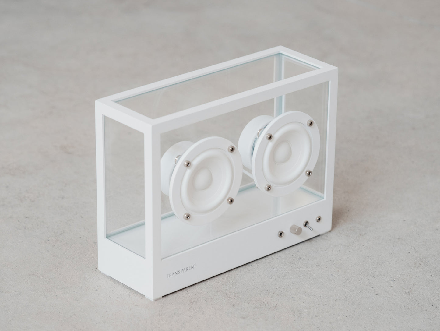 Small Transparent Speaker by Transparent - White