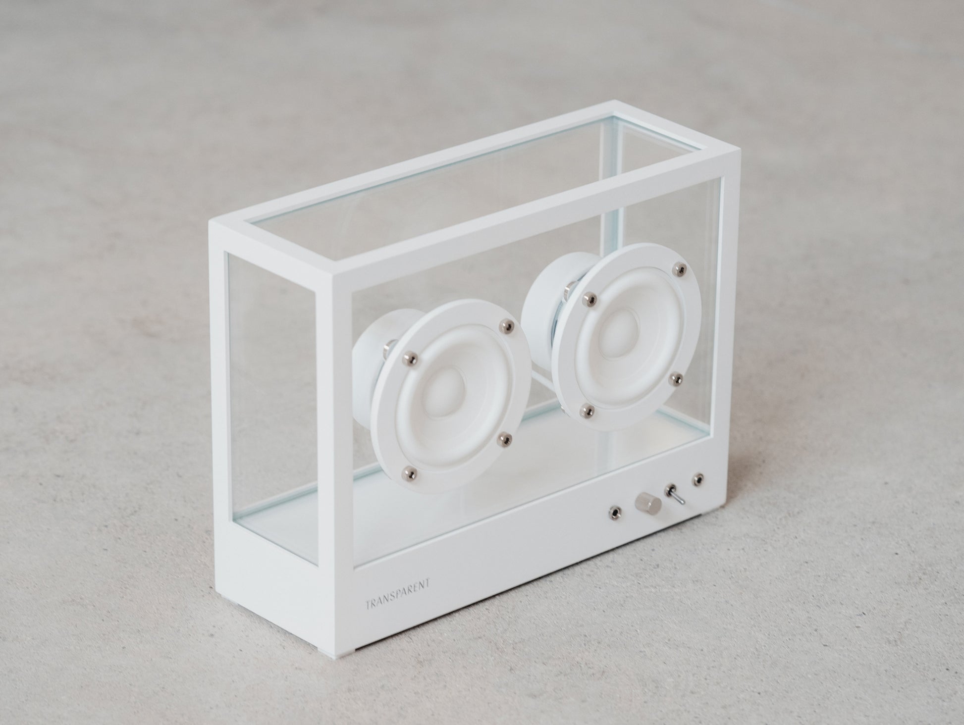 Small Transparent Speaker by Transparent - White