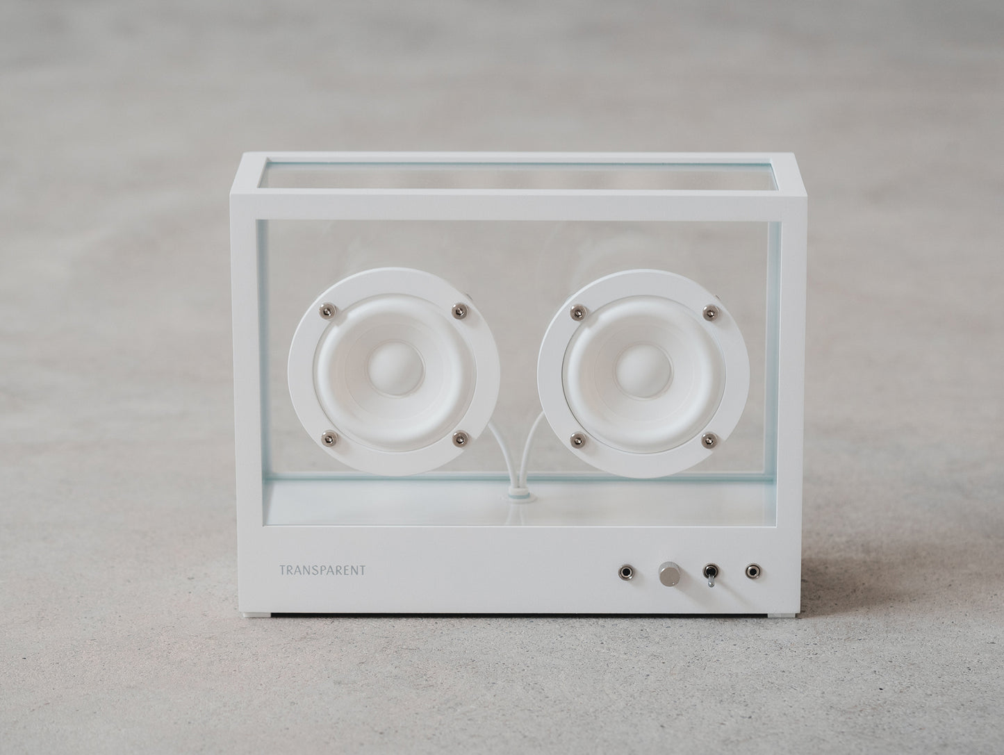 Small Transparent Speaker by Transparent - White