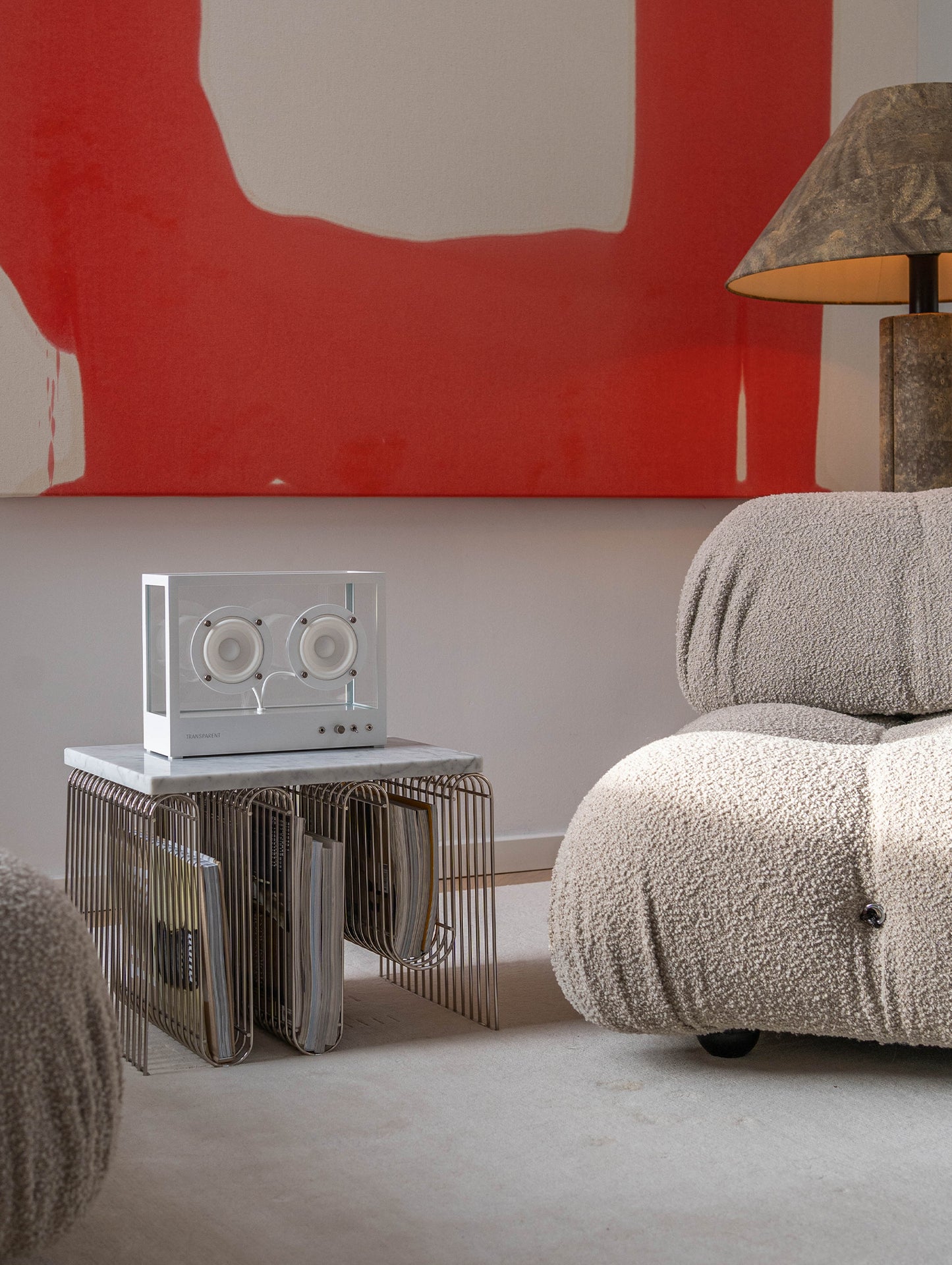 Small Transparent Speaker by Transparent - White