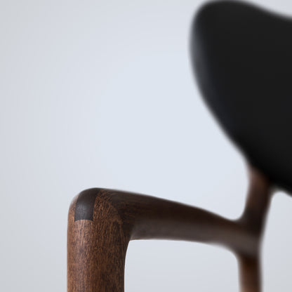Salon Chair by Ro Collection - Walnut Stained Beech Detail