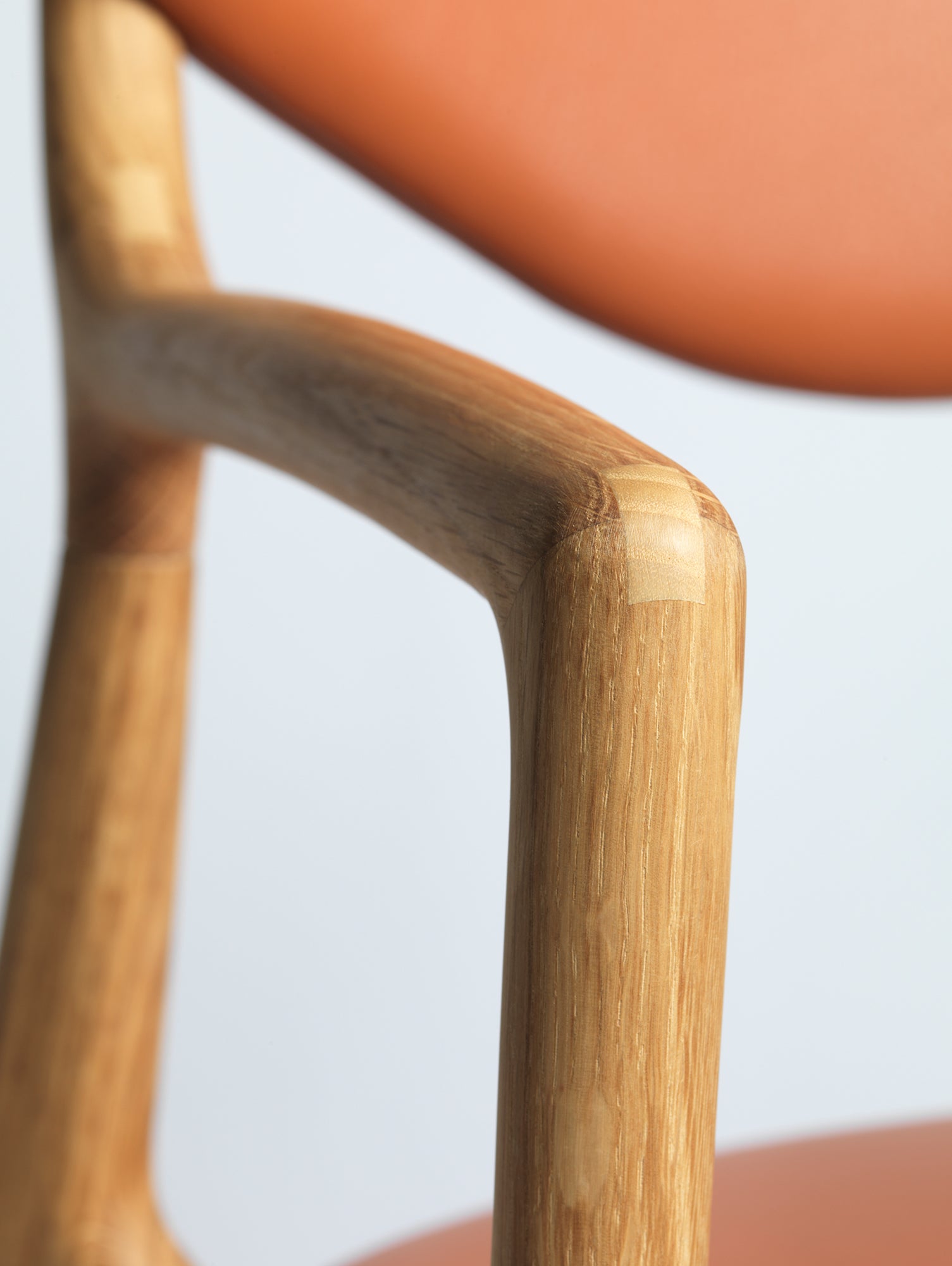 Salon Chair by Ro Collection - Oiled Oak Detail