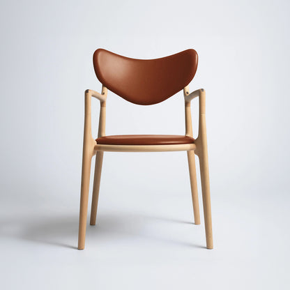 Salon Chair by Ro Collection - Oiled Beech / Standard Sierra Calvados Leather