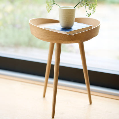 D106 Bakke Top Tray Table by FDB Mobler - Lacquered Oak