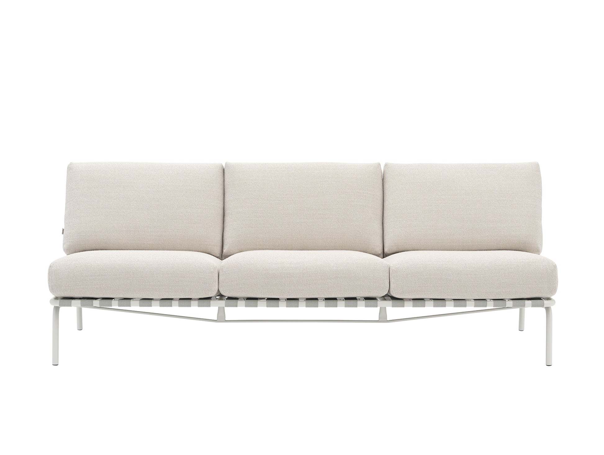 Settle 3-Seater Sofa without Armrest by Muuto - Grey /  Laze 1