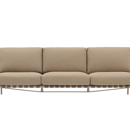 Settle 3-Seater Sofa without Armrest by Muuto - Taupe / Weave 5