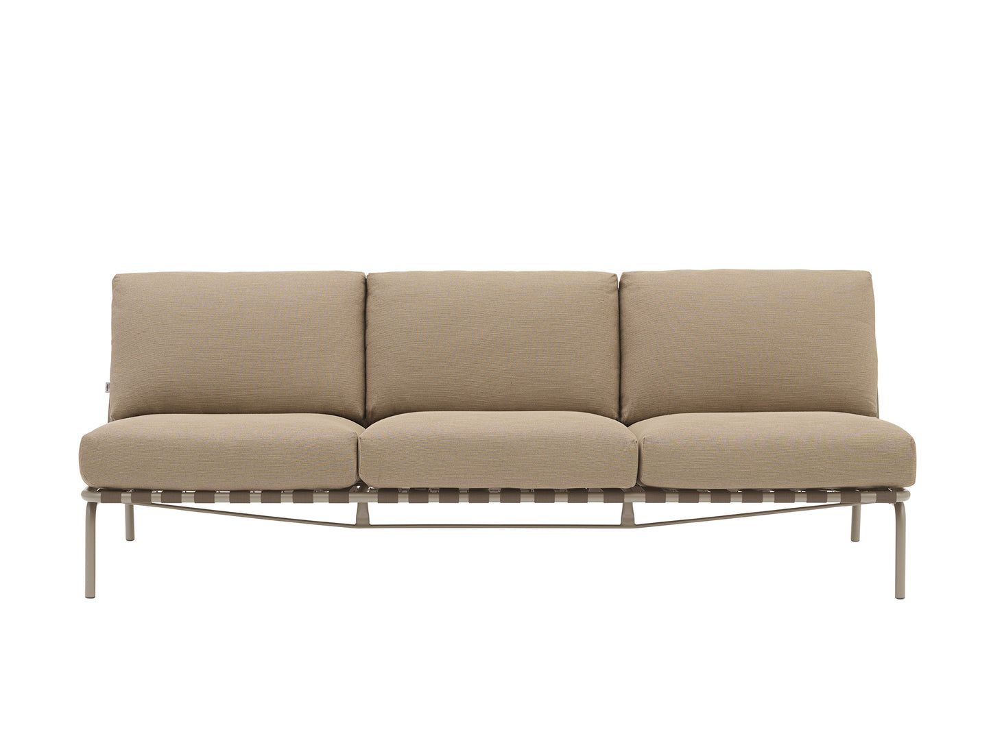 Settle 3-Seater Sofa without Armrest by Muuto - Taupe / Weave 5