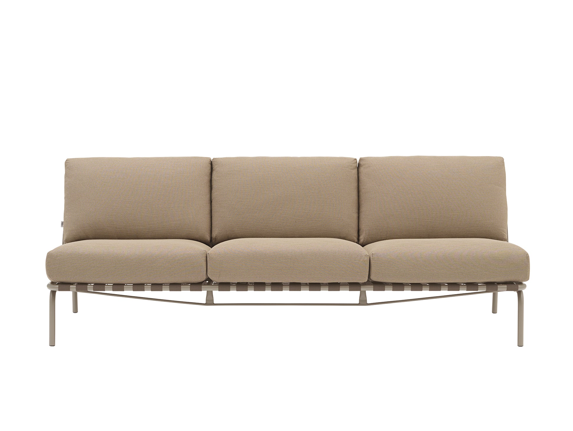 Settle 3-Seater Sofa without Armrest by Muuto - Taupe / Weave 5