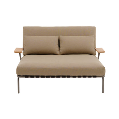 Settle Lounge Bed by Muuto - Taupe Frame / Ribbed Weave 05