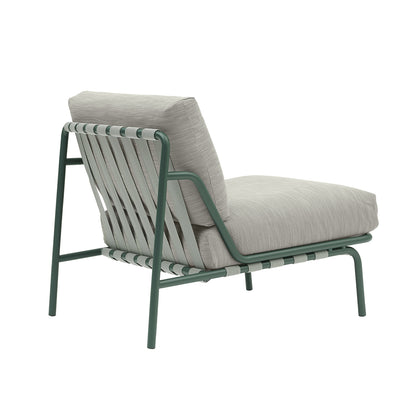 Settle Lounge Chair without Armrest by Muuto - Dark Green / Ribbed Weave 02
