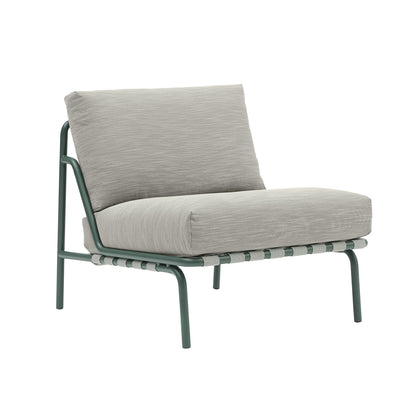 Settle Lounge Chair without Armrest by Muuto - Dark Green / Ribbed Weave 02