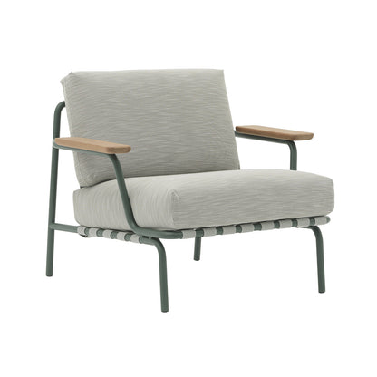 Settle Lounge Chair by Muuto - Dark Green Frame / Ribbed Weave 02