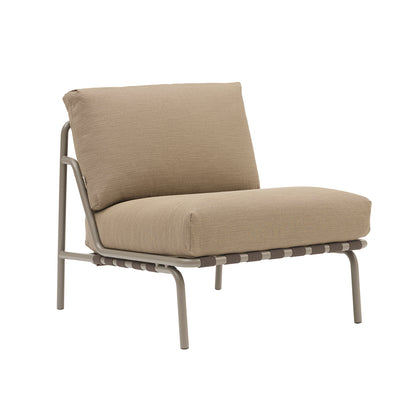 Settle Lounge Chair without Armrest by Muuto - Taupe / Ribbed Weave 05