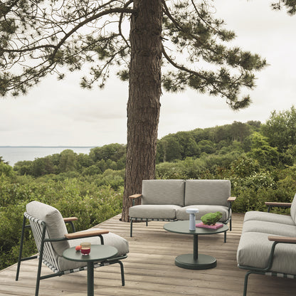 Linear Steel Coffee Table by Muuto - Dark Green