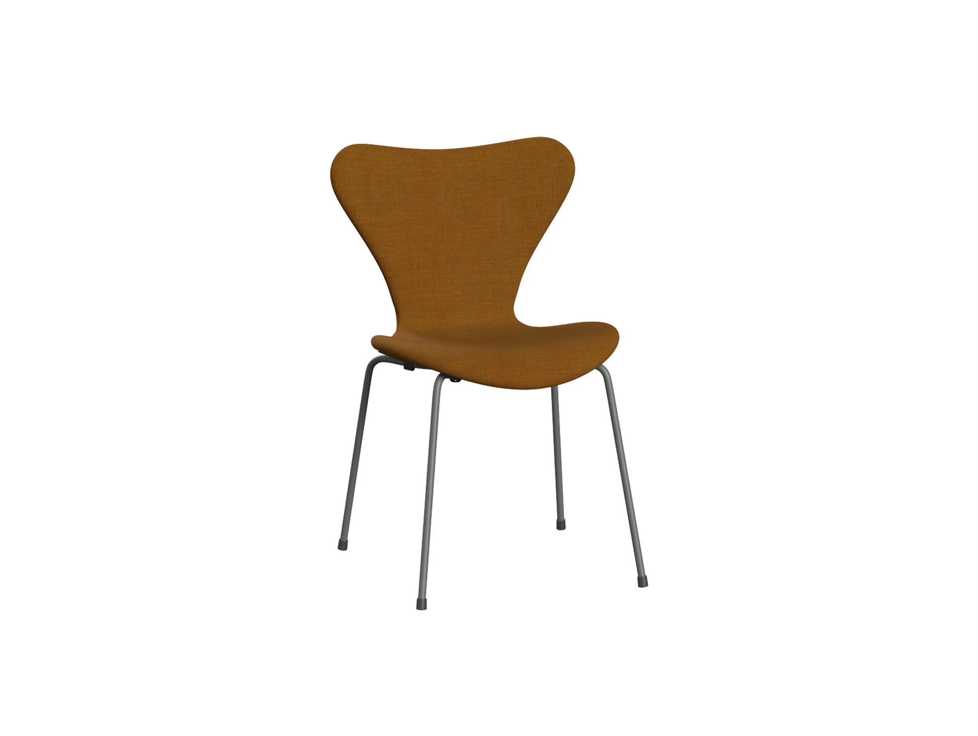 Series 7™ 3107 Dining Chair (Fully Upholstered) by Fritz Hansen - Silver Grey Steel / Remix 422