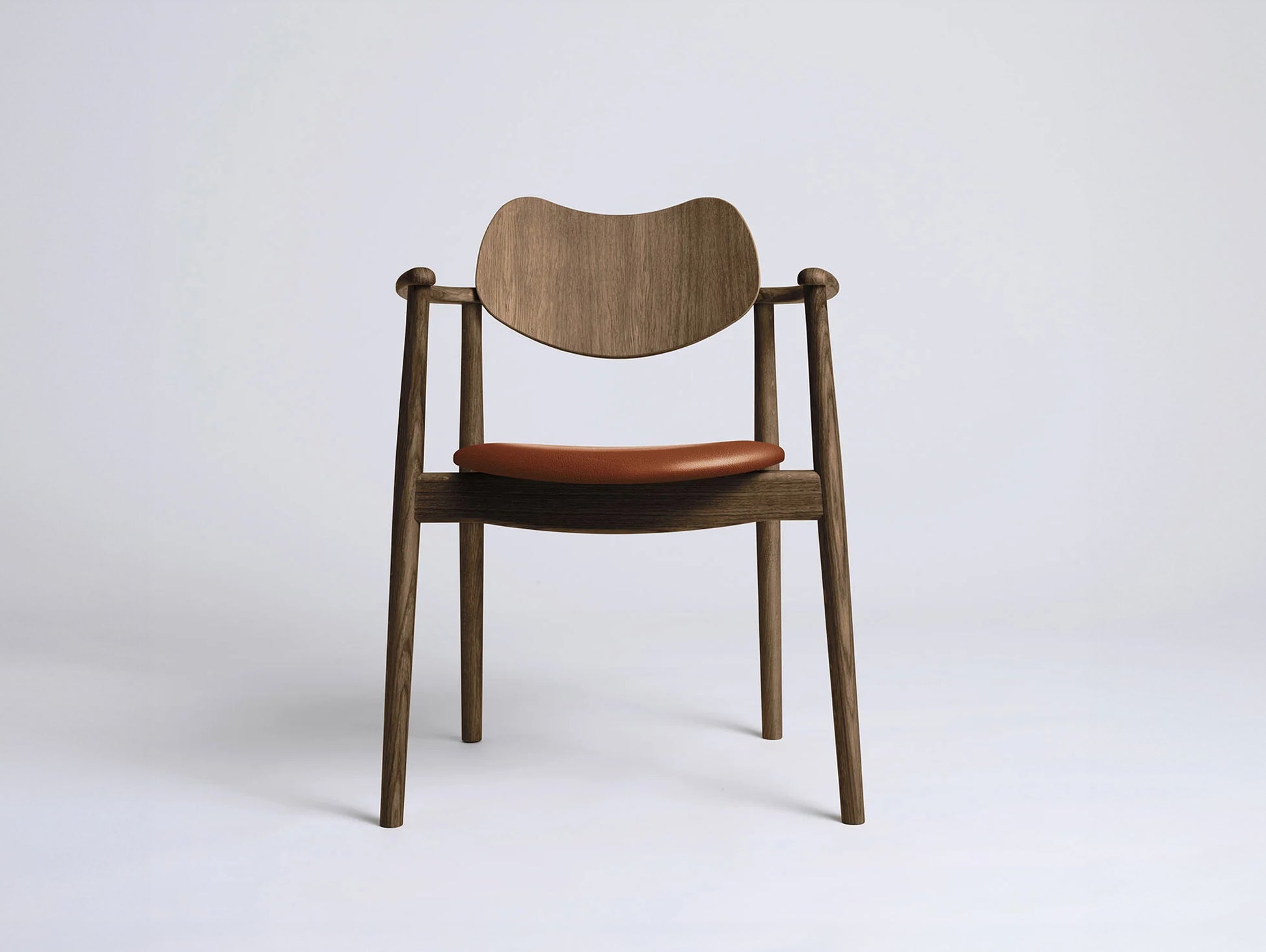 Regatta Chair Seat Upholstered by Ro Collection - Smoked Oak / Exclusive Rio Cognac Leather