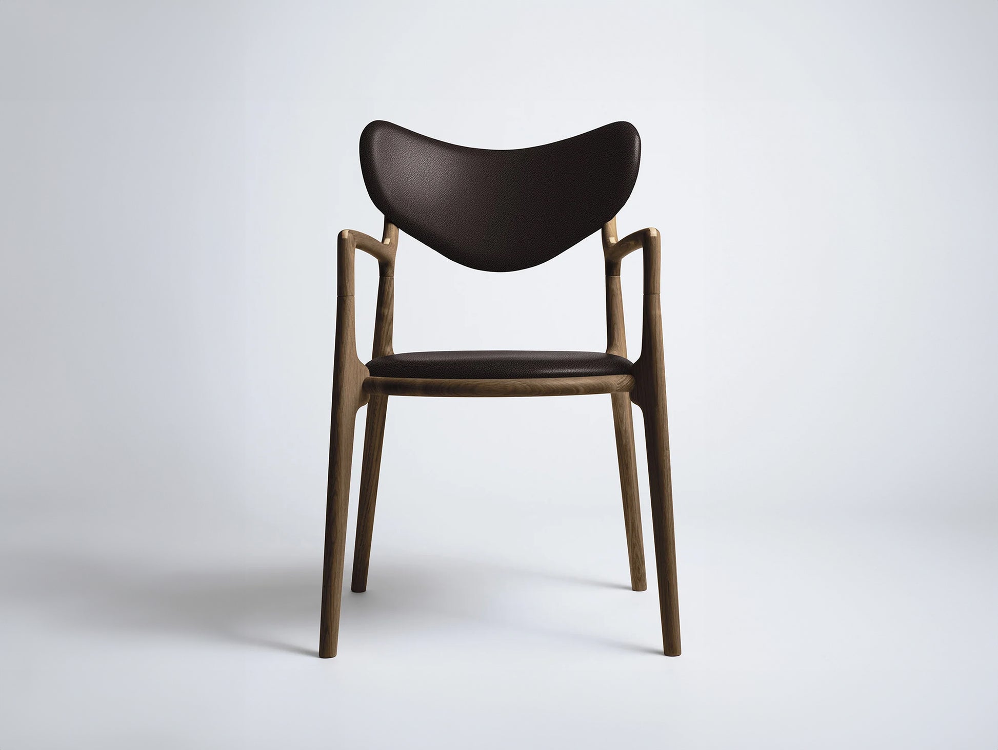 Salon Chair by Ro Collection  - Smoked Oak / Standard Dark Brown