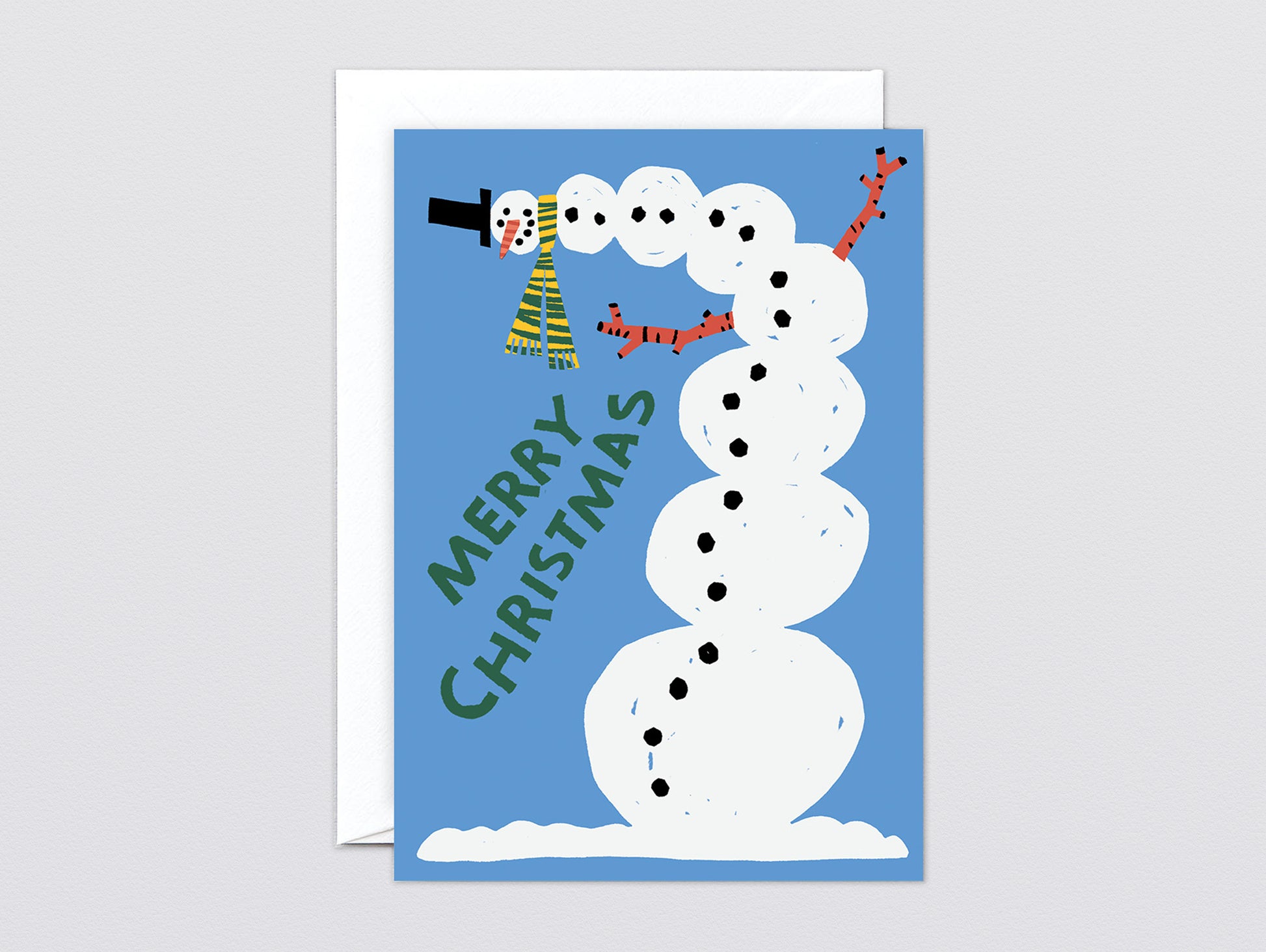 'Snowman' Greetings Card by Wrap