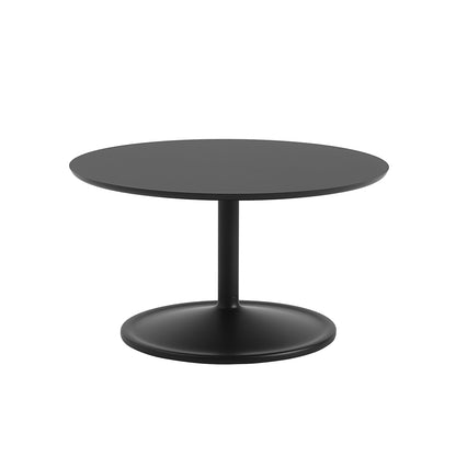 Soft Coffee Table by Muuto - D75/H42/ Black Nanolaminate Top / Black Aluminium Base