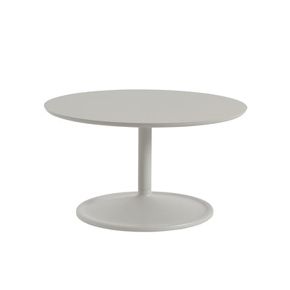 Soft Coffee Table by Muuto - D75/H42/ Grey Linoleum Top / Grey Aluminium Base