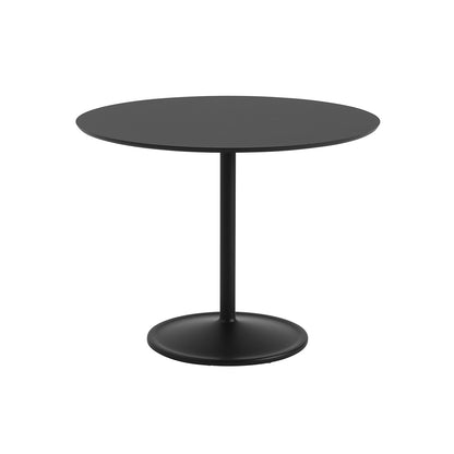 Soft Dining Table by Muuto -  D95 H73 / Black Nanolaminate Top / Black Aluminium Base