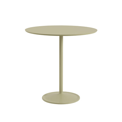 Soft Dining Table by Muuto -  D95 H95 / Beige Green Laminate Top / Beige Green Aluminium Base