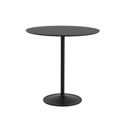 Soft Dining Table by Muuto -  D95 H95 / Black Nanolaminate Top / Black Aluminium Base