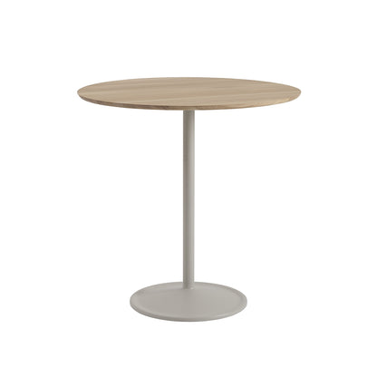 Soft Dining Table by Muuto -  D95 H95 / Solid Oiled Oak Top / Grey Aluminium Base