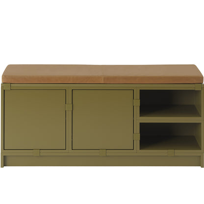 Stacked Storage System Seat Cushion by Muuto - Stacked Storage System Configuration 2 / Cognac Silk Leather