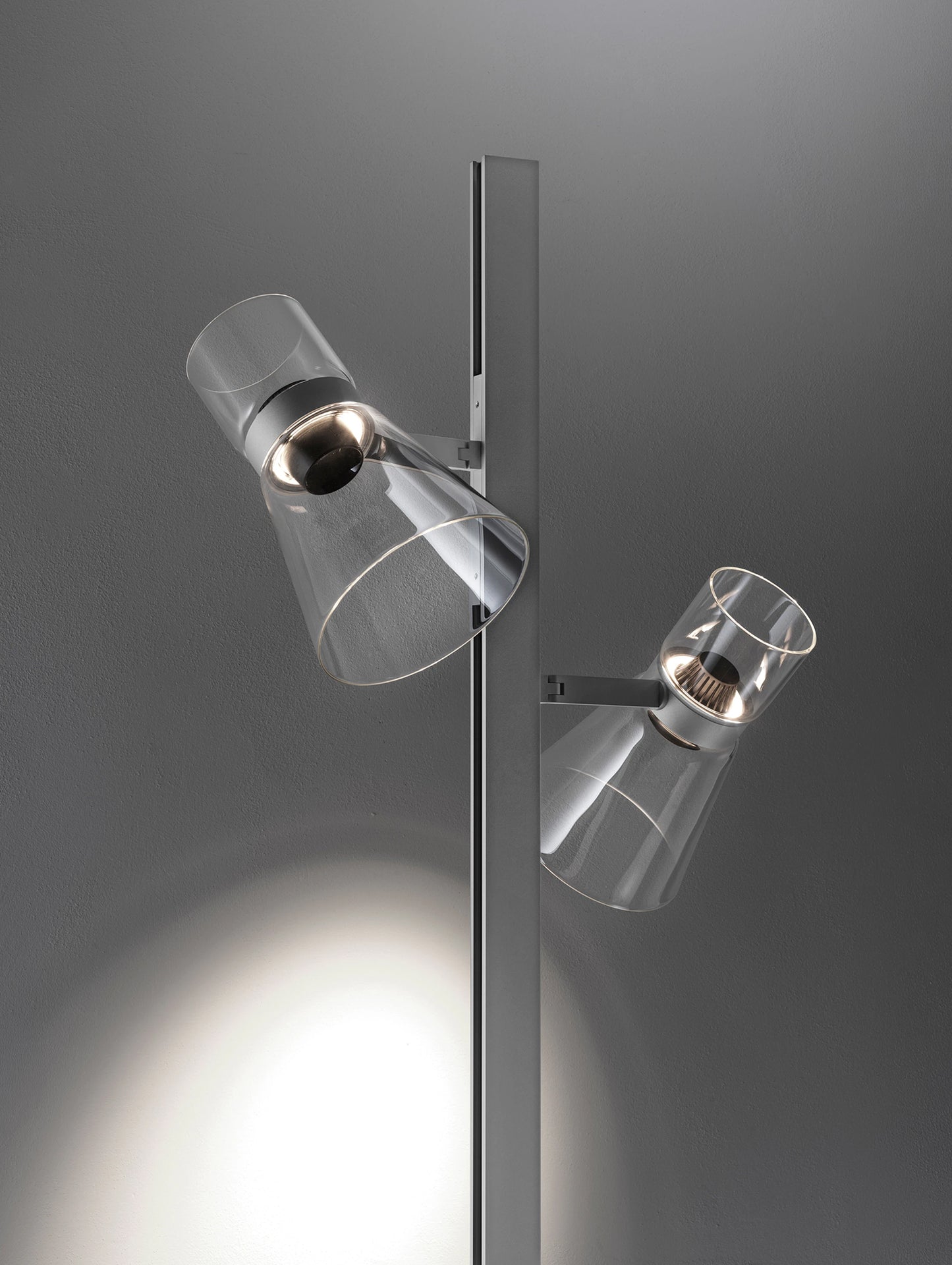 Nocturne Floor 2 Lamp by Flos - Cone / Silver
