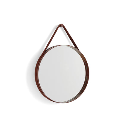 Strap Mirror No 2 by HAY - D 50 cm / Dark Brown