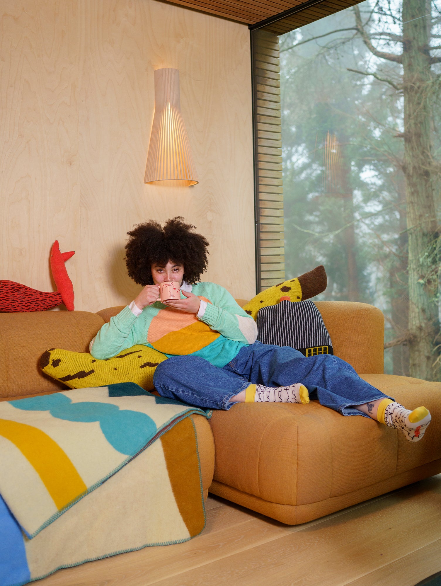 Banana Bolster Cushion by Donna Wilson