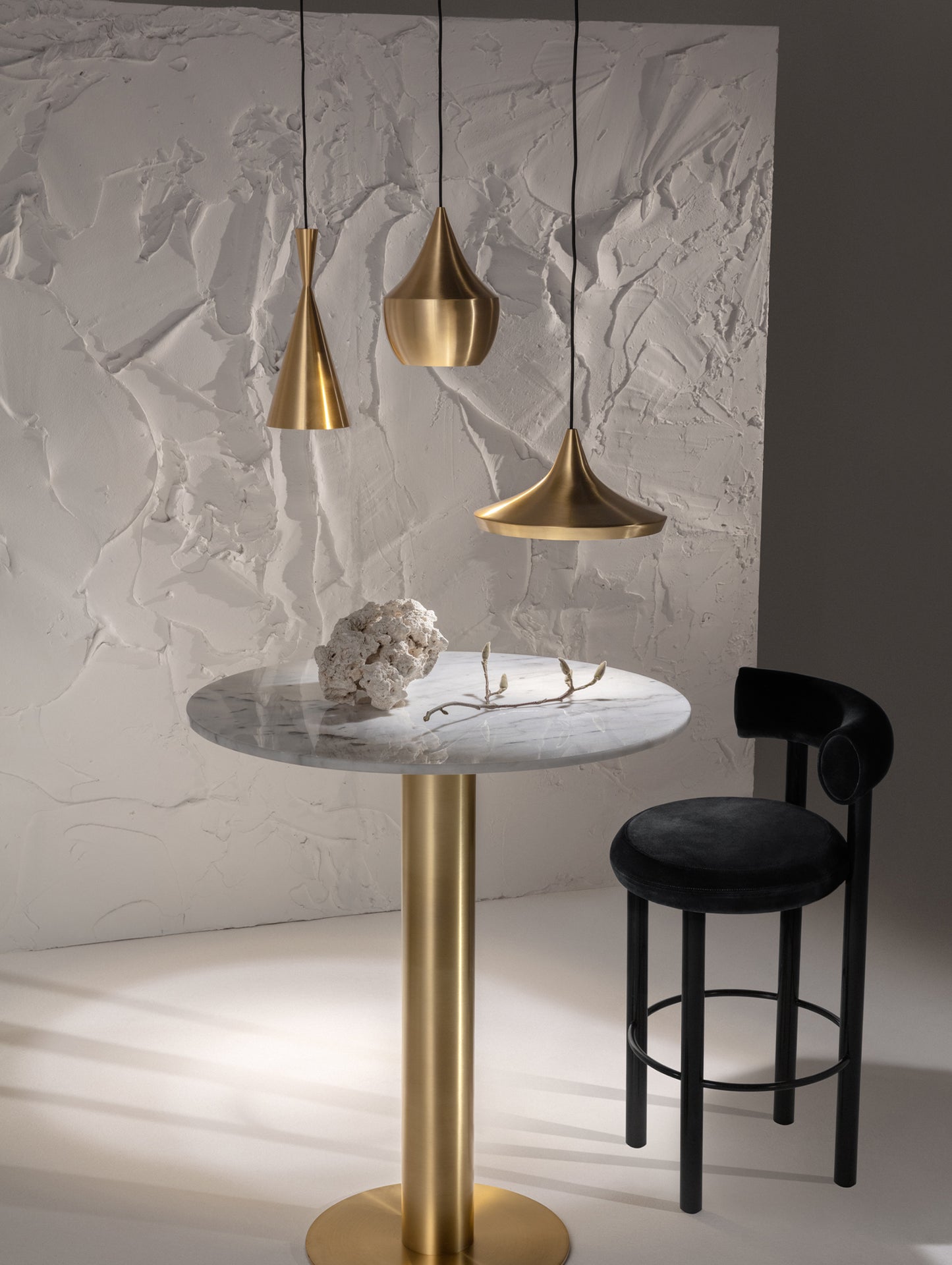 Beat Wide LED Pendant Light by Tom Dixon - Brass