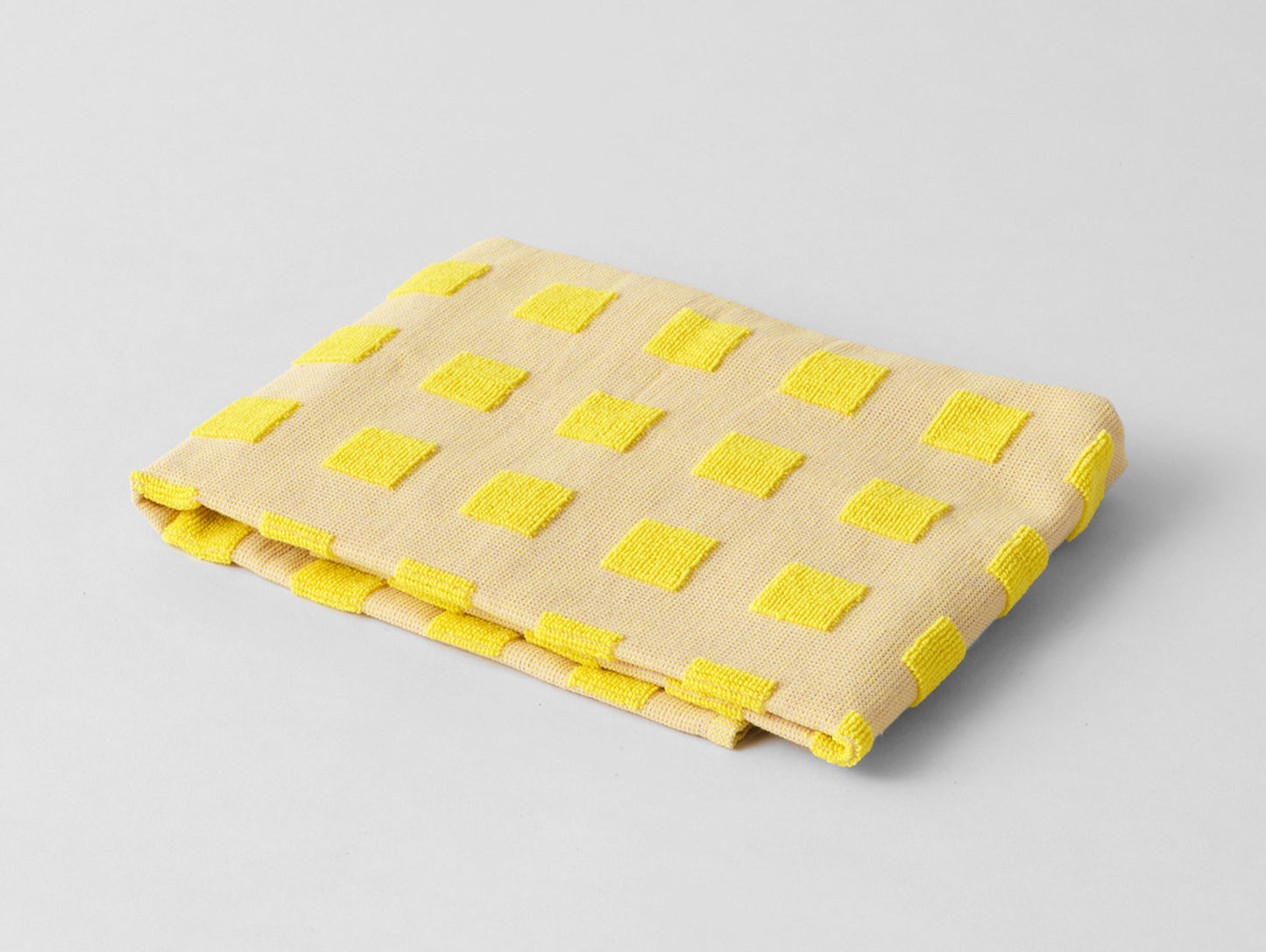 Squares Yellow/Oat Tea Towel by Wrap