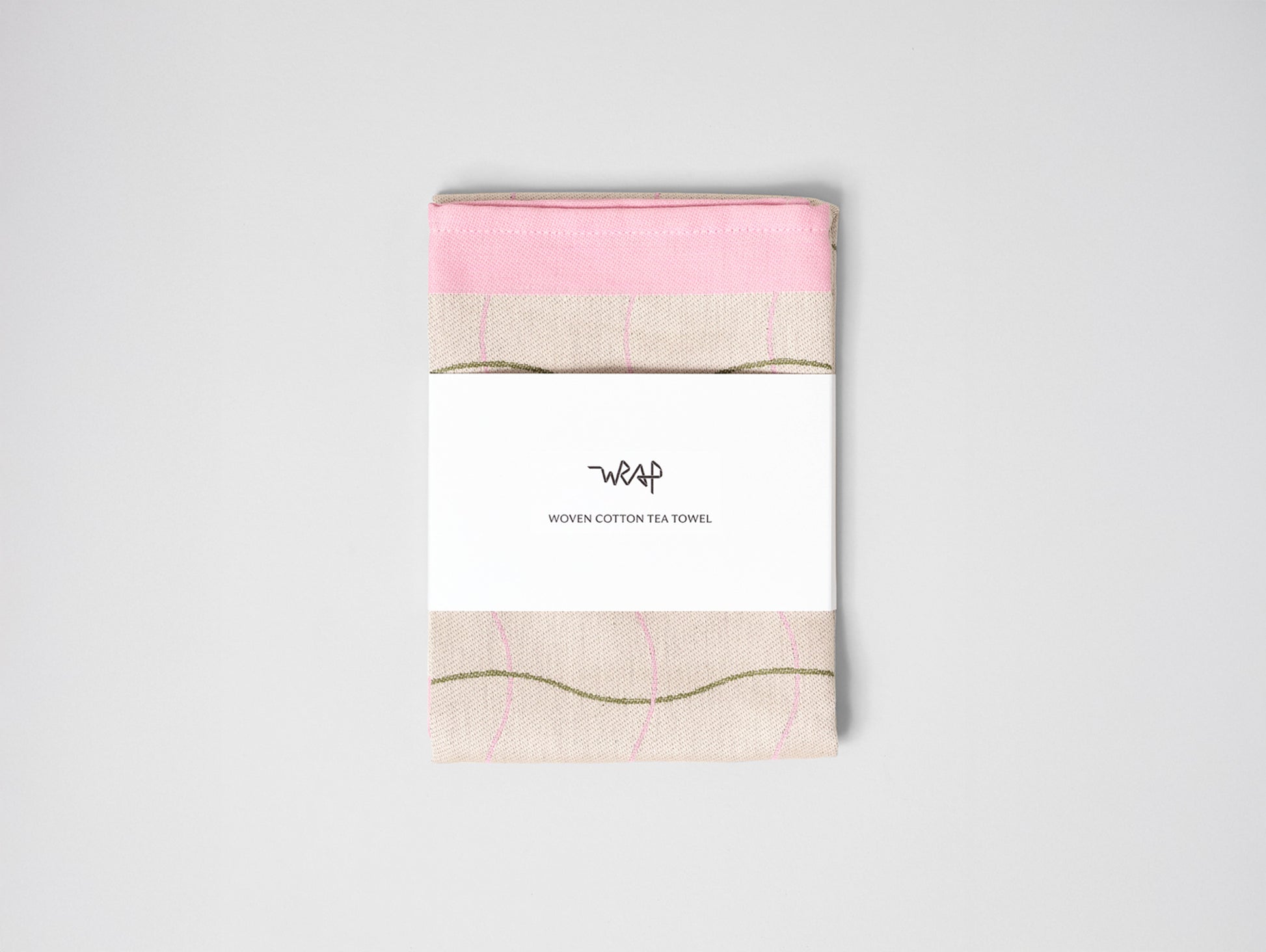 Wave Grid Natural Cotton Tea Towel by Wrap
