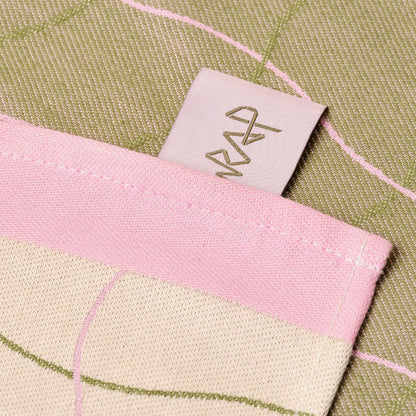 Wave Grid Natural Cotton Tea Towel by Wrap