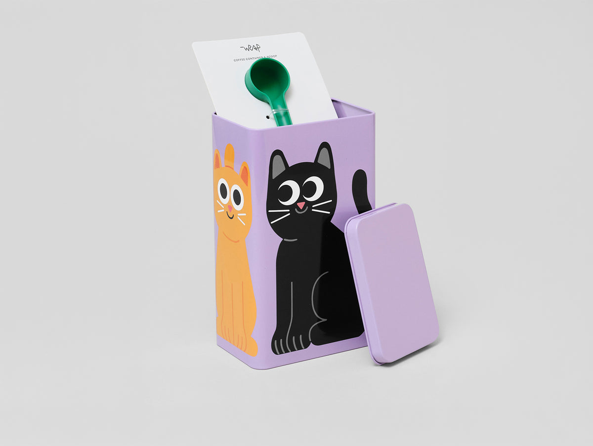Cat Coffee Tin by Wrap