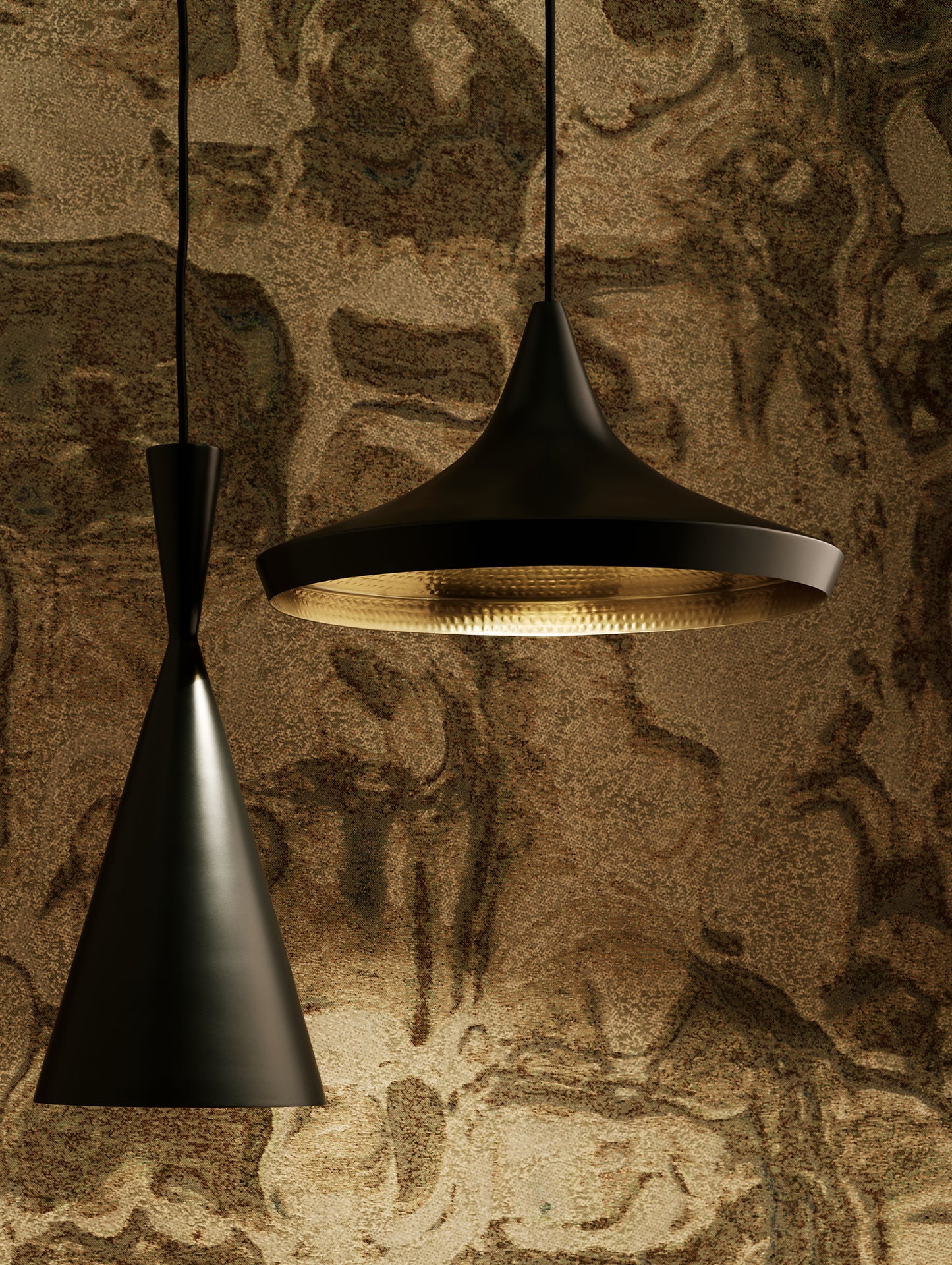 Beat Wide LED Pendant Light by Tom Dixon - Black