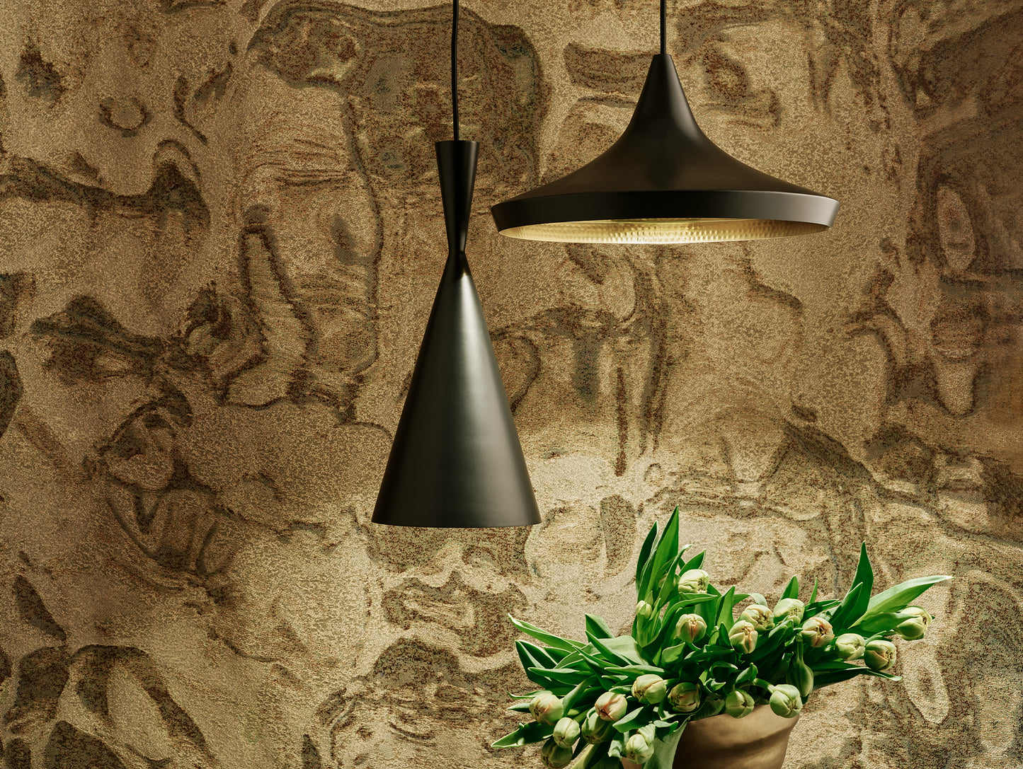 Beat Tall LED Pendant Light by Tom Dixon - Black