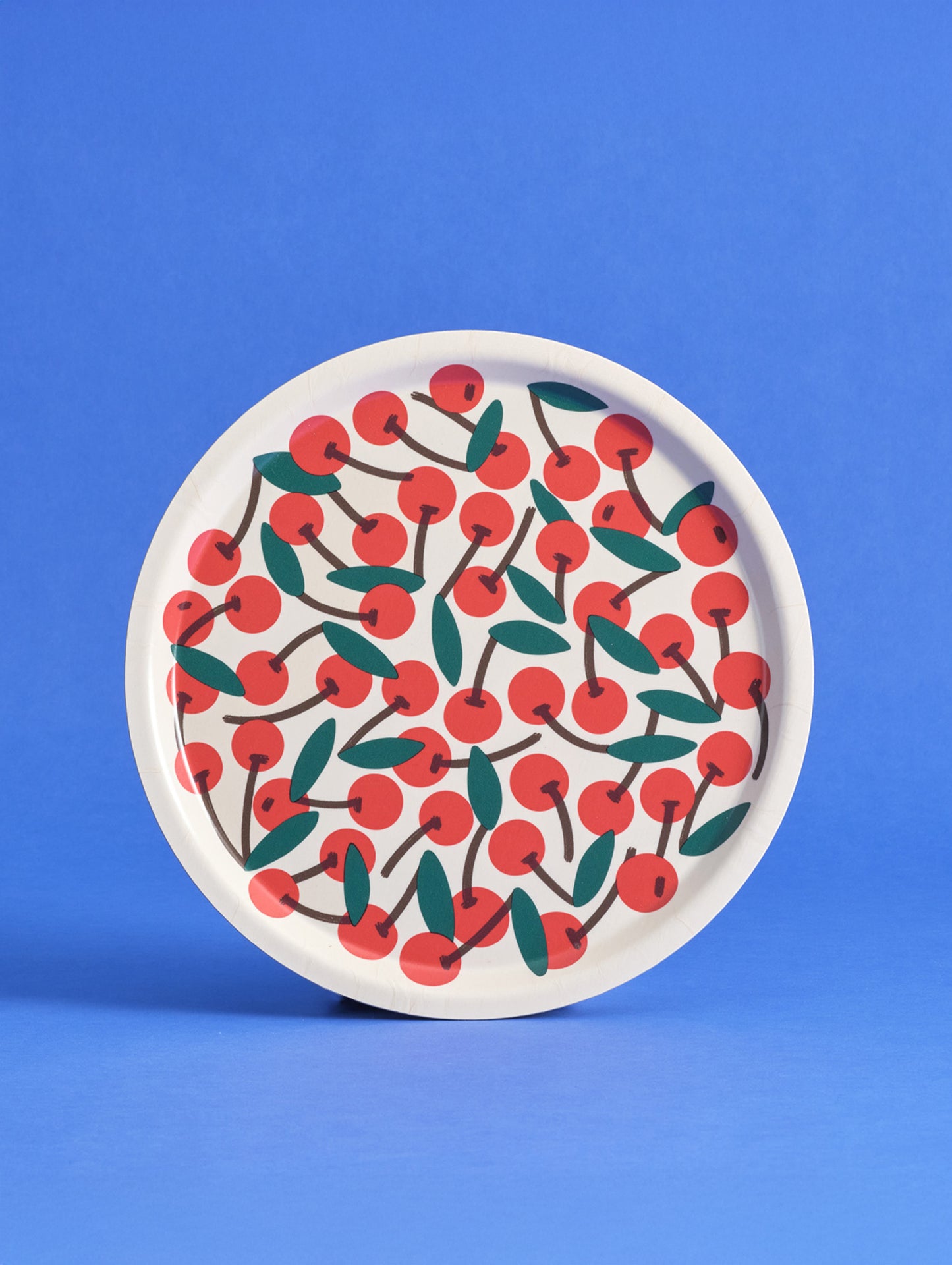 Cherries Small Round Serving Tray by Wrap
