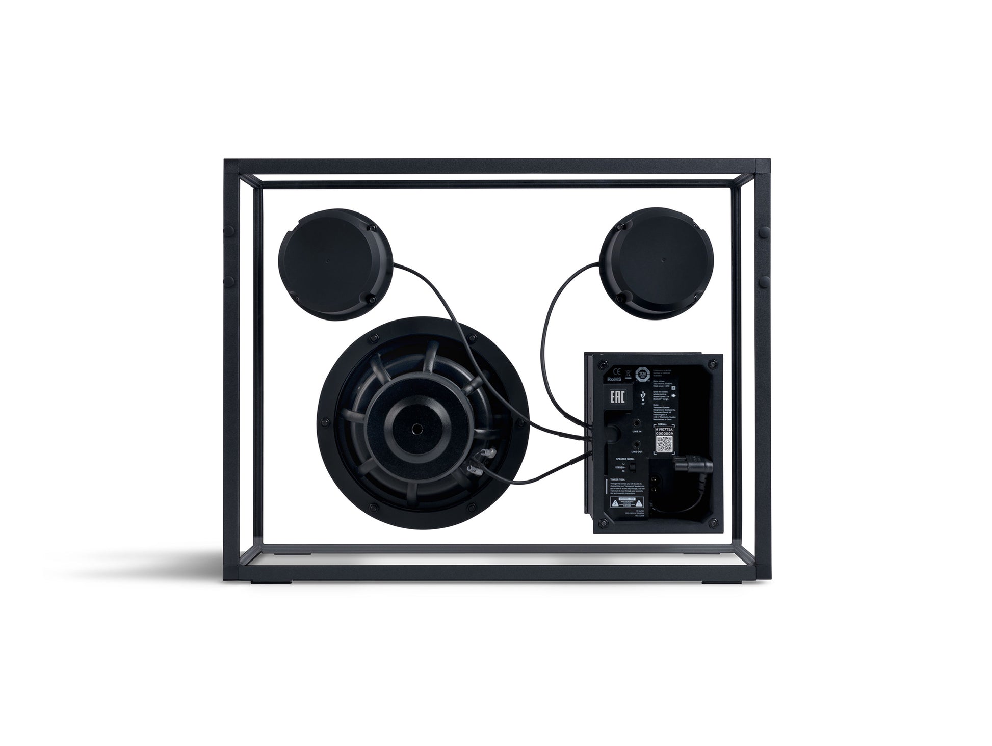 Large Transparent Speaker by Transparent - Black