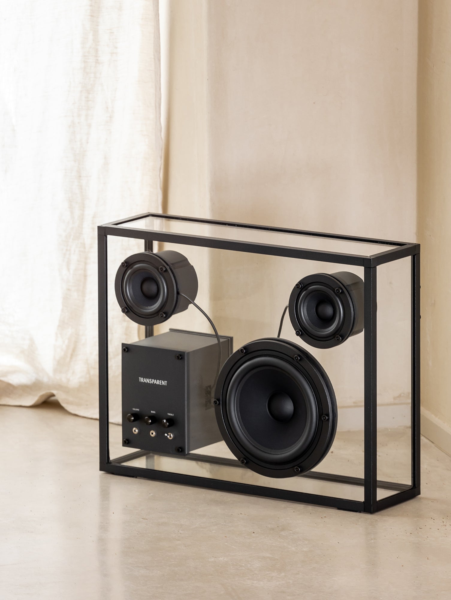 Large Transparent Speaker by Transparent - Black