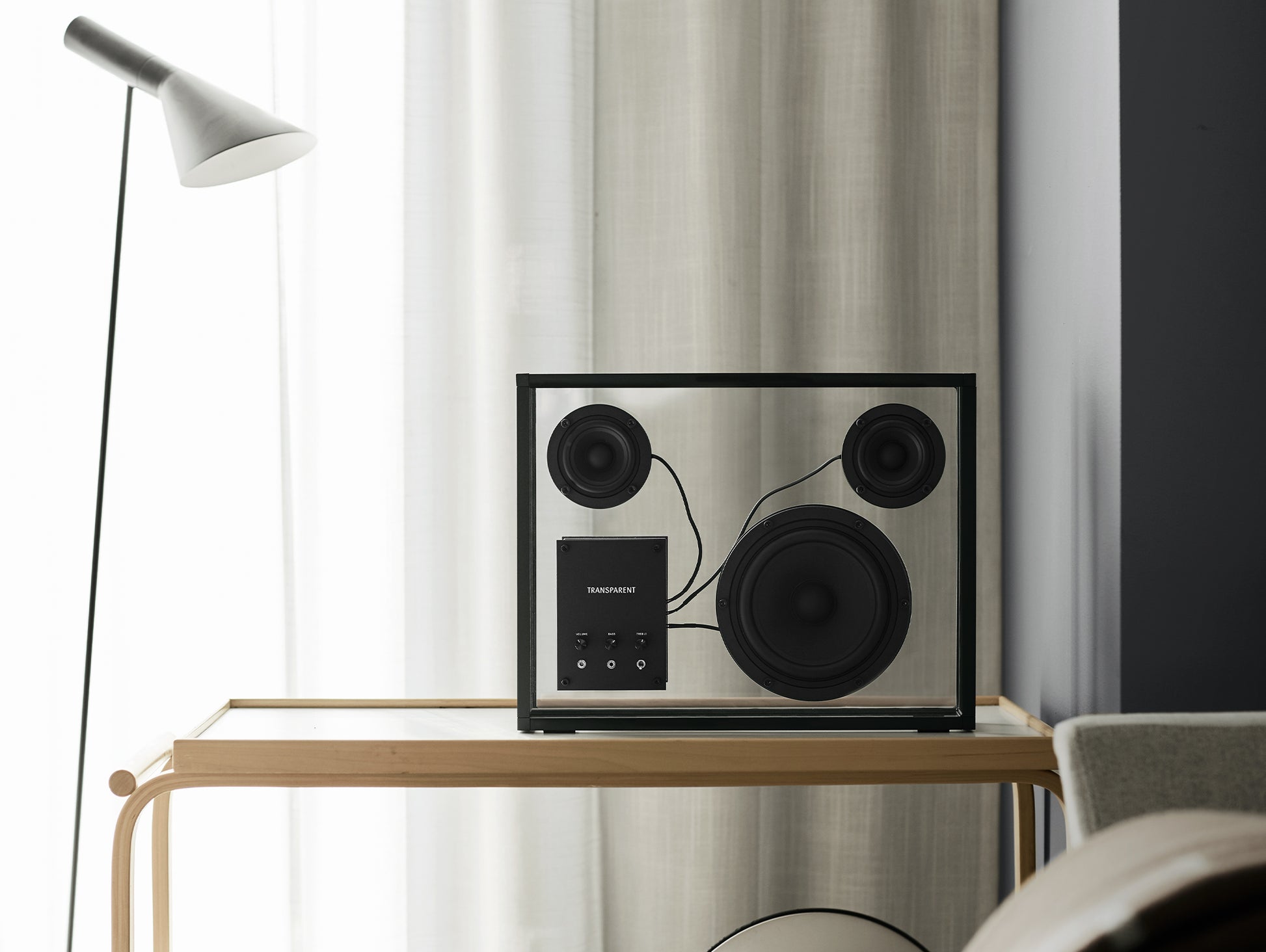 Large Transparent Speaker by Transparent - Black