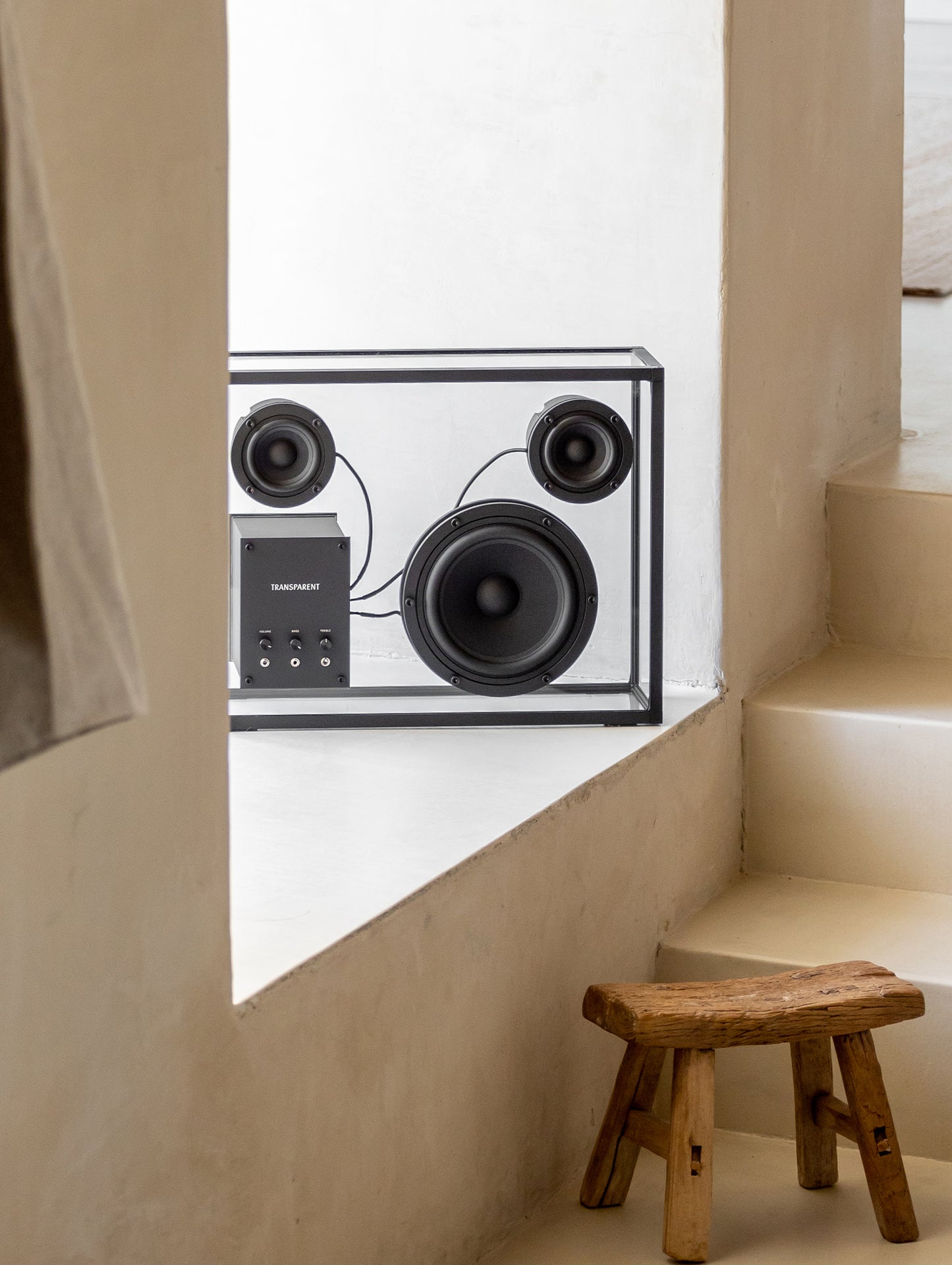 Large Transparent Speaker by Transparent - Black