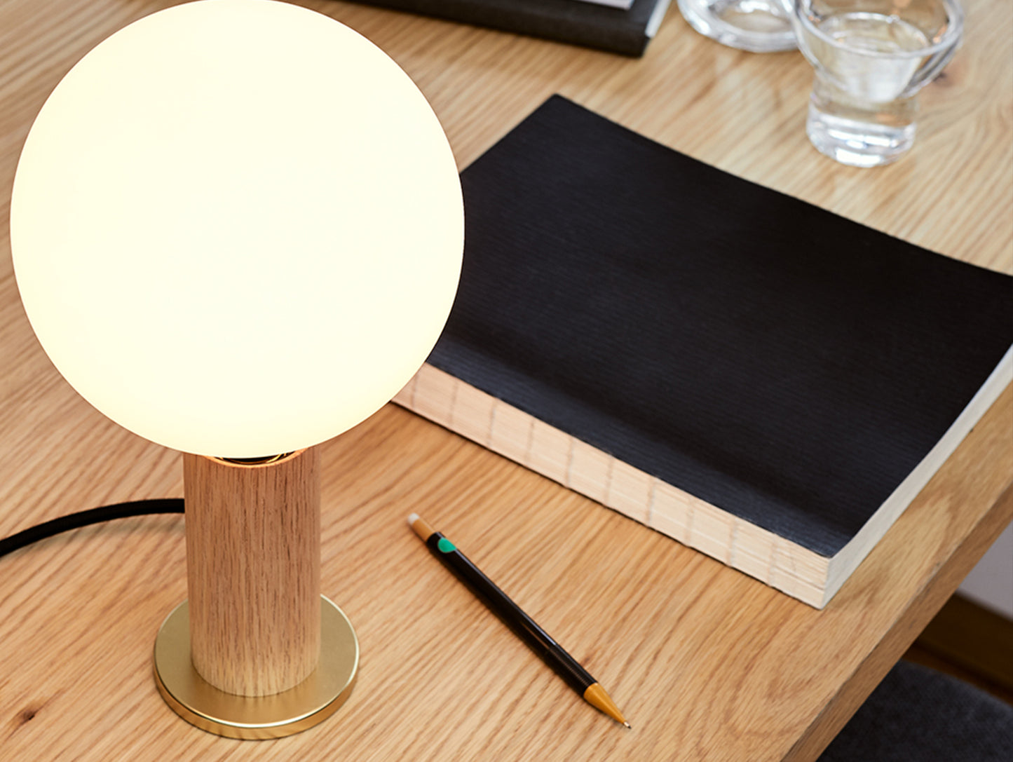 Oak Knuckle Table Lamp