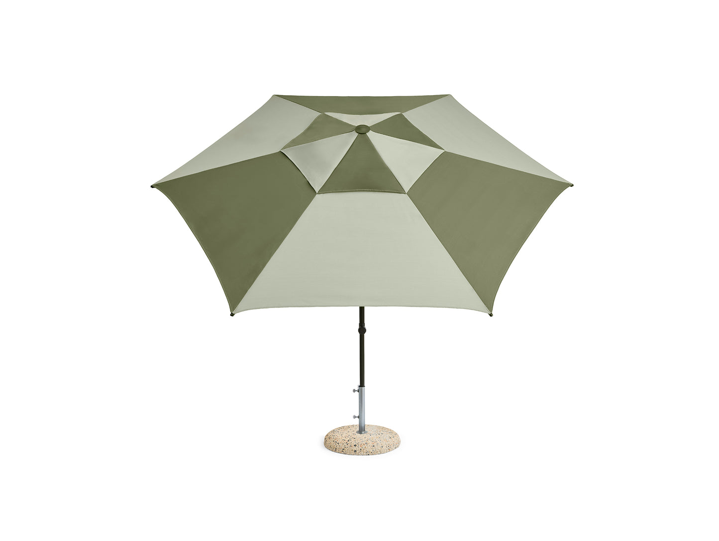 Terrazza Parasol by HAY - Hexagon / Green and Dark Green