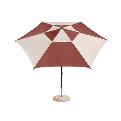Terrazza Parasol by HAY - Hexagon / Off White and Burgundy