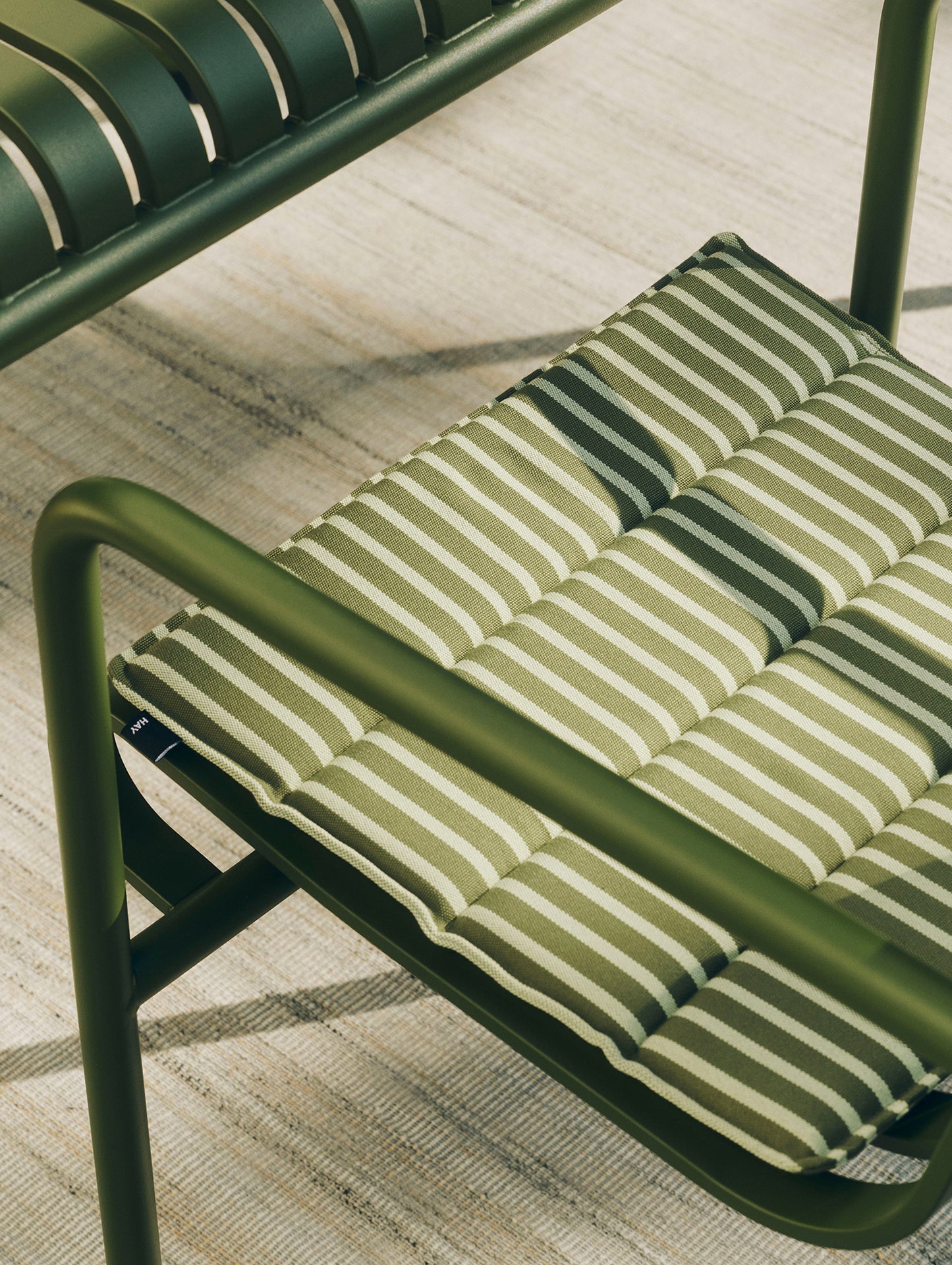 Terrazza Seat Cushion by HAY - Olive Stripe