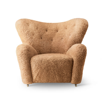 The Tired Man Lounge Chair by Audo Copenhagen - Sheepskin Honey